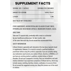 Zeus Nutrition Lithium Orotate 5 mg 60 Veggie Capsules